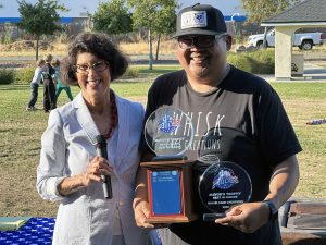 Alameda Post - 4th of July Parade Awards, July 20. - Henry Awayan of Whisk Cake Creations accepted top honors in the Business category and the Mayor’s Trophy. Photo Adam Gillitt.