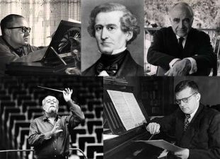Alameda Post - a collage of black and white photos of great musicians