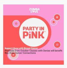 Alameda Post - a poster for Party in Pink, zumba classes with proceeds going to Bay Area Cancer Connections