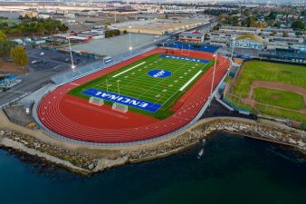 Alameda Post - An aerial photo of Jets' track and field.