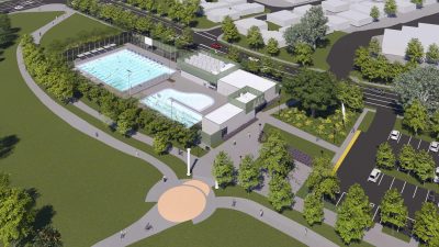 Alameda Post - A render of the Alameda Aquatic Center.