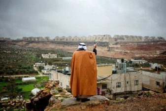Alameda Post - a person stands and looks out over Wadi Foquin
