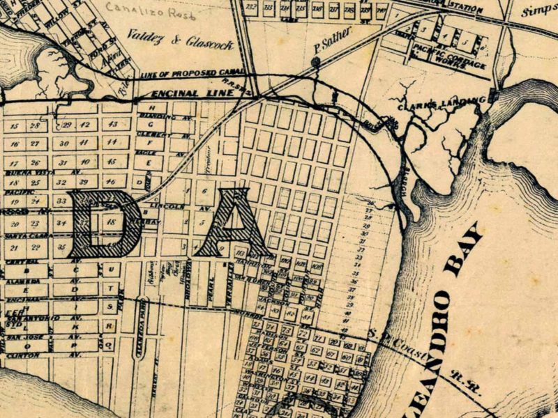 1878 map of Alameda's East End.